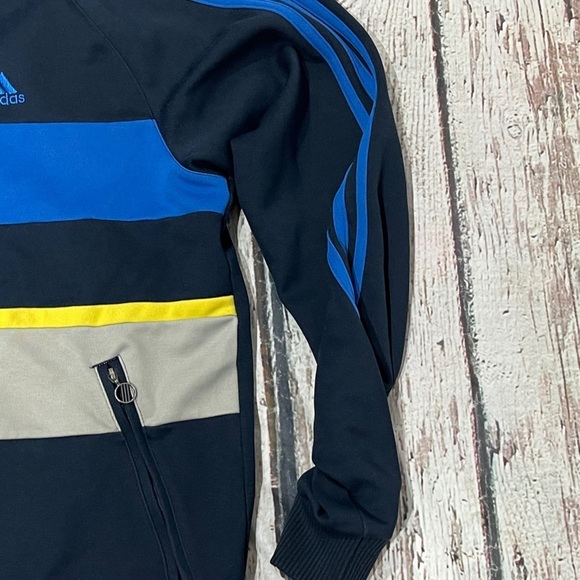 Adidas Track Jacket Sportswear Zip Up Running Soccer Athletic Jacket - Picture 3 of 5